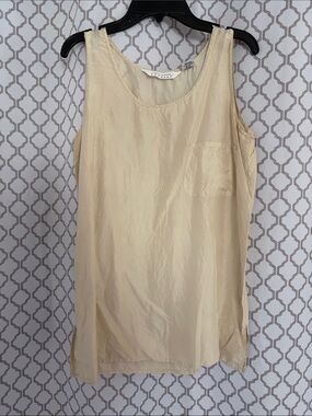Express silk tank. Cream Sleeveless Pocket Camisole.